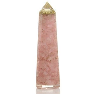 Orgonita Obelisco de Cuarzo Rosa