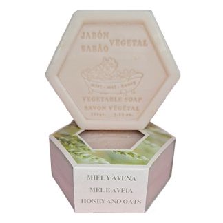 Jabón Hexagonal con Miel y Avena Castillo de Peñalver - 100 gramos