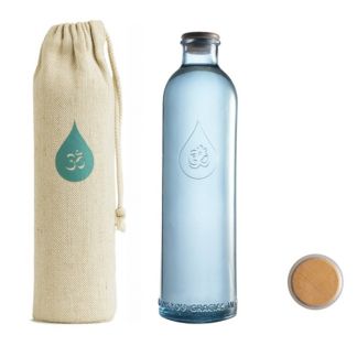 Botella de Cristal con Funda y Tapón Hermético Om Water - 1.2 litros