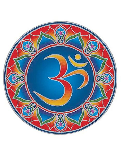 Adhesivo Símbolo OM Azul y Rojo - 14 cm.