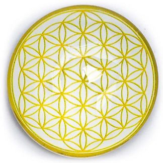 Imán con Flor de la Vida Dorada