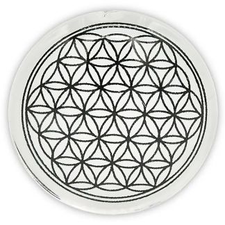 Imán con Flor de la Vida Negra