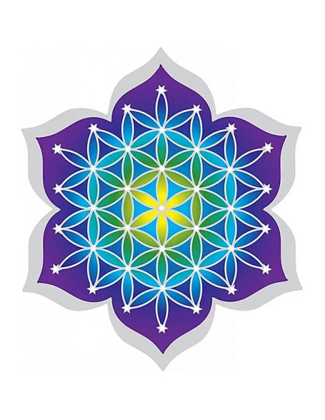 Adhesivo Flor de la Vida Loto - 12 cm.