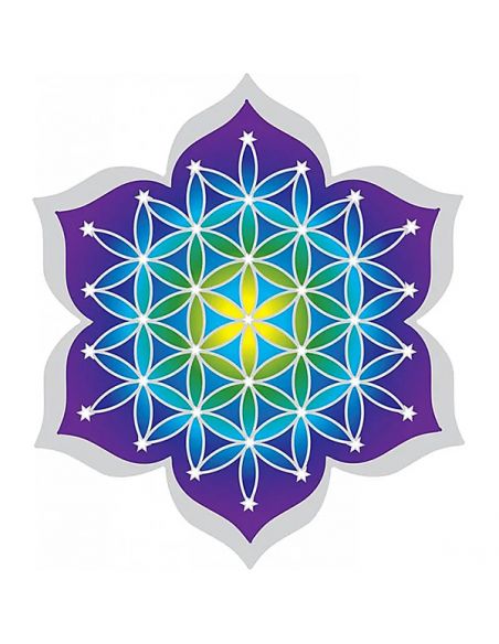 Adhesivo Flor de la Vida Loto - 12 cm.