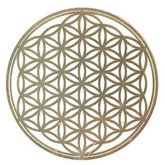 Adhesivos Flor de la Vida Metálicos Dorados - 4 unidades