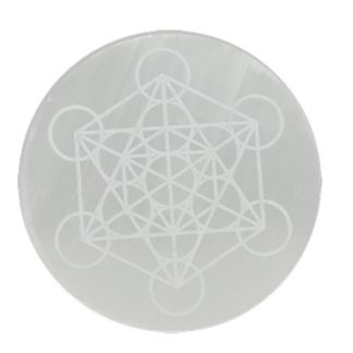 Placa de Selenita Grabada con Metatrón Nestinar