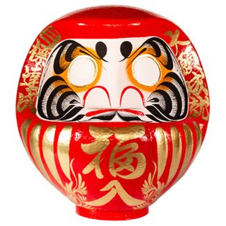 Daruma Japonés Rojo (Suerte) Tierra Zen - 24 cm.