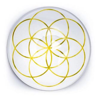 Imán con Semilla de la Vida Dorada