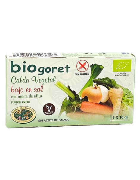 Cubitos de Caldo con Verduras Bajo en Sal Ecológico Bionsan - 6 cubitos