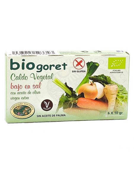 Cubitos de Caldo con Verduras Bajo en Sal Ecológico Bionsan - 6 cubitos