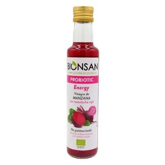 Vinagre de Manzana con Remolacha Roja Ecológico Bionsan - 250 ml.
