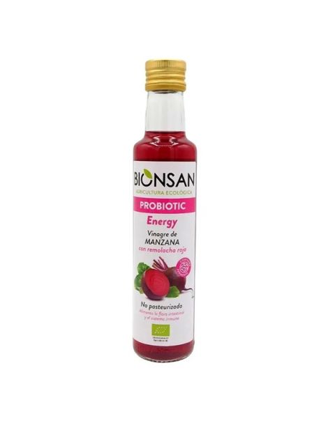 Vinagre de Manzana con Remolacha Roja Ecológico Bionsan - 250 ml.