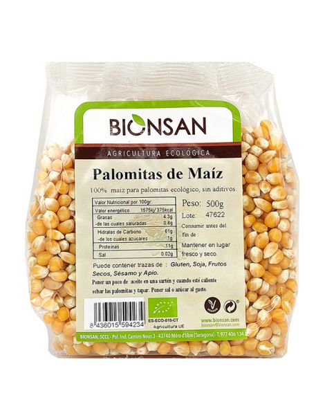 Maíz para Palomitas Ecológico Bionsan - 500 gramos