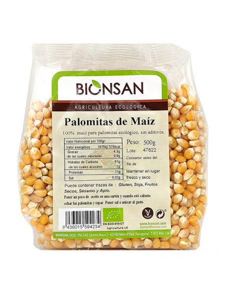 Maíz para Palomitas Ecológico Bionsan - 500 gramos