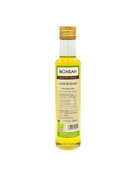 Aceite de Sésamo Ecológico Bionsan - 250 ml.