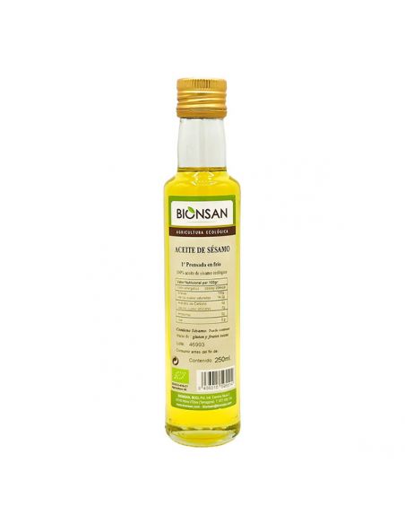 Aceite de Sésamo Ecológico Bionsan - 250 ml.