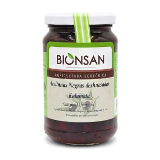 Aceituna Negra Kalamata Deshuesada Ecológica Bionsan - 170 gramos
