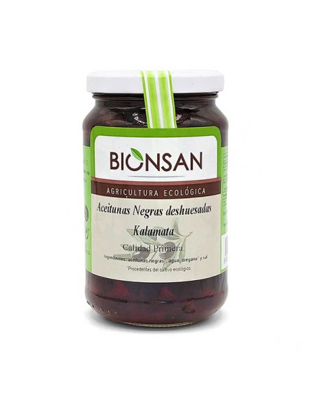 Aceituna Negra Kalamata Deshuesada Ecológica Bionsan - 170 gramos