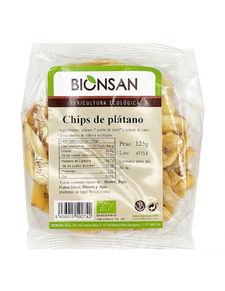 Chips de Plátano Ecológicos Bionsan - 125 gramos