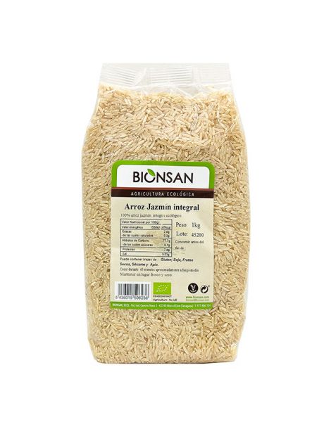 Arroz Jazmín Integral Ecológico Bionsan - 1 Kg.