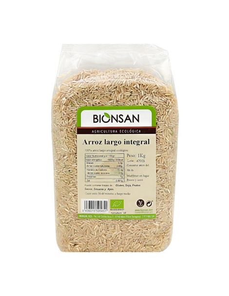 Arroz Largo Integral Ecológico Bionsan - 1 Kg.