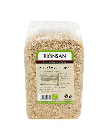 Arroz Largo Integral Ecológico Bionsan - 1 Kg.