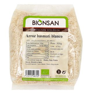 Arroz Basmati Blanco Ecológico Bionsan - 500 gramos