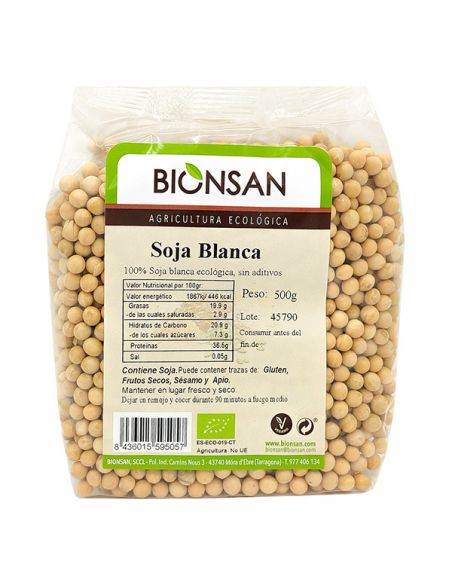 Soja Blanca Ecológica Bionsan - 500 gramos