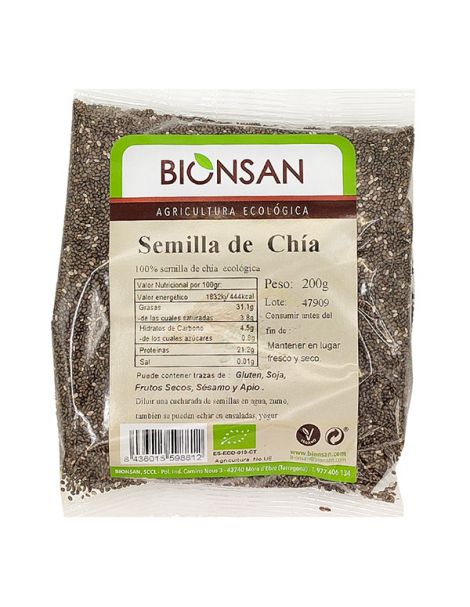 Semillas de Chía Ecológicas Bionsan - 200 gramos