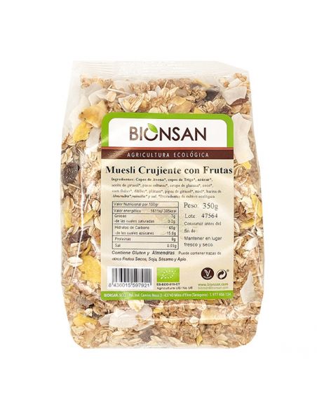 Muesli Crujiente con Frutas Ecológico Bionsan - 350 gramos
