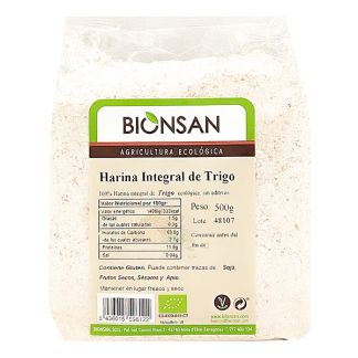 Harina de Trigo Integral Ecológica Bionsan - 500 gramos