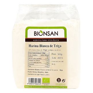 Harina de Trigo Blanca Ecológica Bionsan - 500 gramos