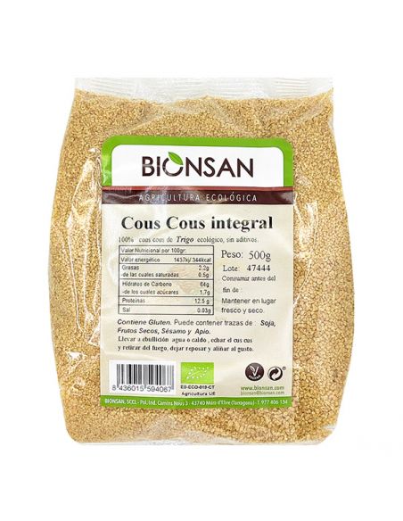 Cous-Cous Integral Ecológico Bionsan - 500 gramos