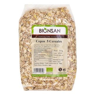 Copos 5 Cereales Ecológicos Bionsan - 500 gramos