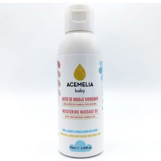 Aceite de Masaje Hidratante para Bebés con Camelia Acemelia - 75 ml.