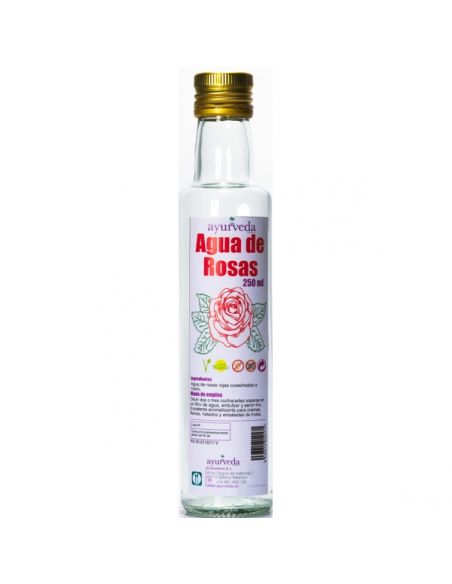 Agua de Rosas Rojas Ayurveda Auténtico - 250 ml.