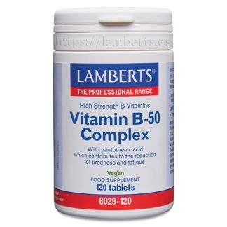 Complejo de Vitamina B-50 Lamberts - 120 tabletas