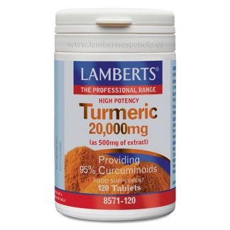 Cúrcuma 20.000 mg. Lamberts -  120 tabletas