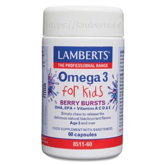 Omega 3 para Niños Lamberts - 60 cápsulas