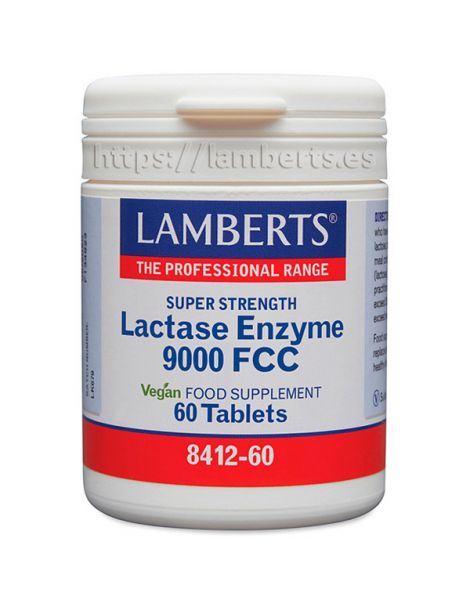 Enzima Lactasa 9000 FCC Lamberts - 60 tabletas