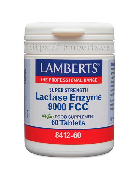 Enzima Lactasa 9000 FCC Lamberts - 60 tabletas