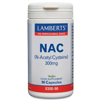 NAC (N-Acetil Cisteina) 300 mg. Lamberts - 90 cápsulas