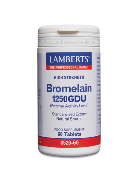 Bromelina 1250 GDU Lamberts - 60 tabletas