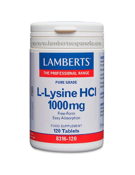 L-Lisina HCI 1000 mg. Lamberts - 120 tabletas