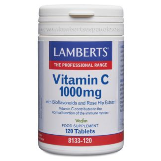 Vitamina C 1000 mg. con Bioflavonoides y Escaramujo Lamberts - 120 tabletas
