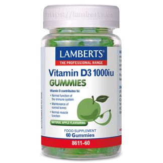 Vitamina D3 1000 UI 25 mcg. Lamberts - 60 Gominolas