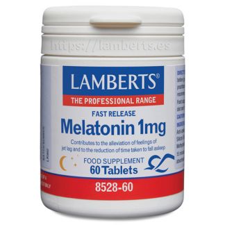 Melatonina 1 mg. Liberación Rápida Lamberts - 60 tabletas