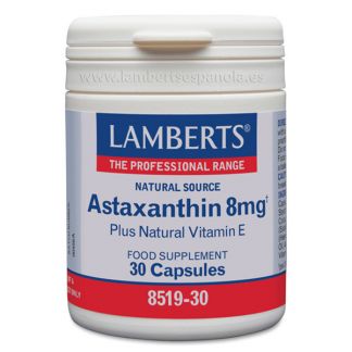 Astaxantina 8 mg. con Vitamina E Lamberts - 30 cápsulas
