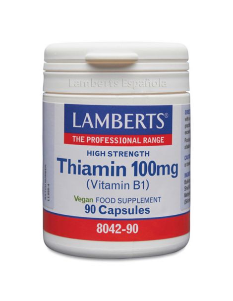 Tiamina (Vitamina B1) 100 mg. Lamberts - 90 cápsulas