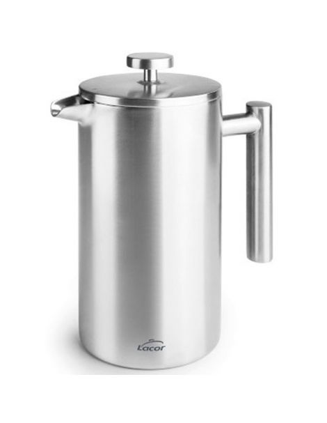 Cafetera Francesa de Acero Inoxidable Lacor - 1000 ml.